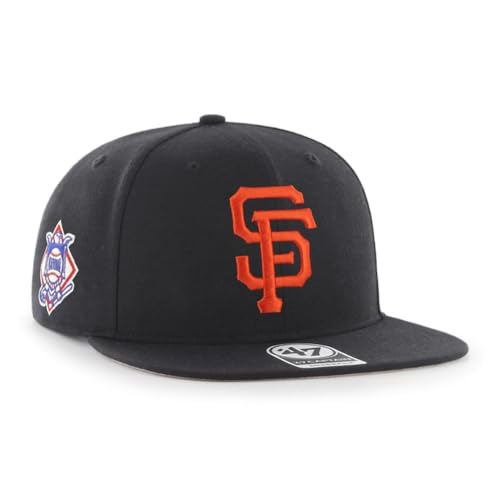 47 MLB Sure Shot Captain Hat Adjustable Structured 6-Panel Snapback Hat Cap, Adult One Size Fits All - color: San Francisco Giants