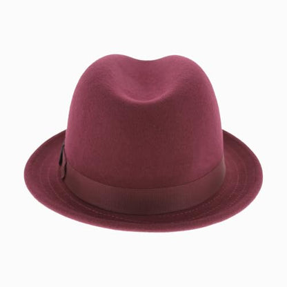 Hats in the Belfry Paine Stingy Brim Fedora - color: Burgundy, size: Large