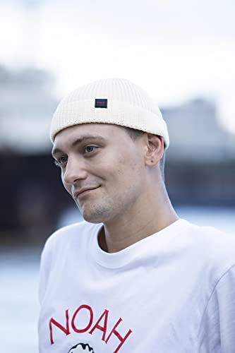 Fisherman Beanie Hats for Men Women,Knit Trawler Skull Cap,Watch Cap,Spring Fall Winter Warm Short Hats - color: (Cotton)-buttercream-m
