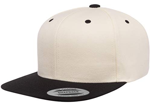 Flexfit Unisex Adult Yp Classics Premium Snapback Cap – 2-Tone - color: Natural/Black