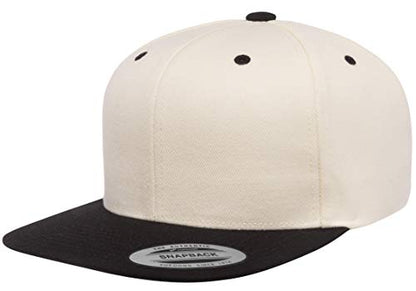 Flexfit Unisex Adult Yp Classics Premium Snapback Cap – 2-Tone - color: Natural/Black