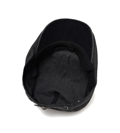 QHFHULV Newsboy Cap for Men Cotton Flat Gatsby Ivy Golf Cabbie Driving Hat - color: Casual Khaki