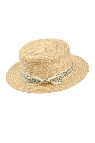 BABEYOND Men's Straw Boater Hat, 1920s Gatsby Summer Costume Accessory - color: Greenflower, size: Large-X-Large