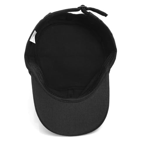 Unisex Basic Cadet Army Caps Everyday Military Style Hat - color: Black