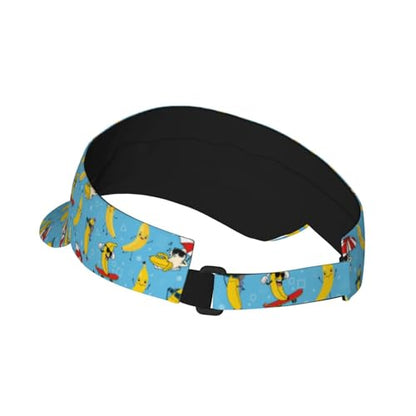 Unisex Adjustable Sports Sun Visor - color: Banana