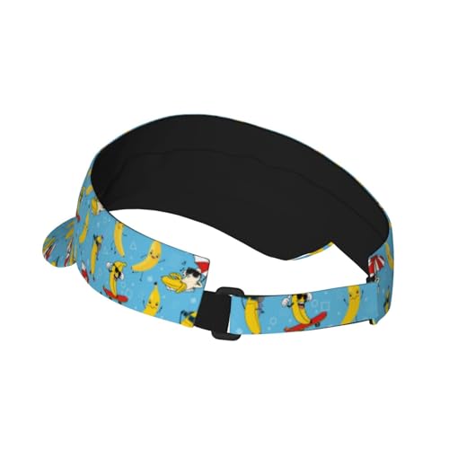 Unisex Adjustable Sports Sun Visor - color: Banana