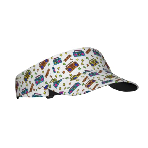 Leopard Print Sun Visor Hat Adjustable Sports Beach Cap for Men Women - color: 16