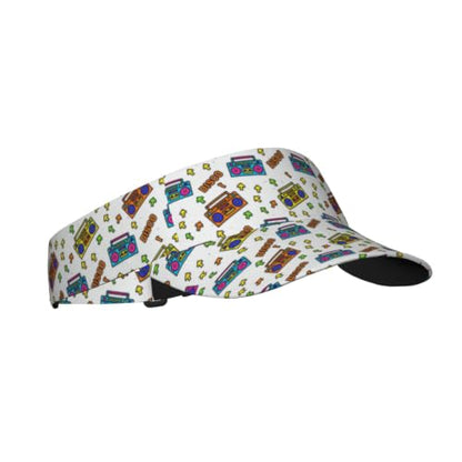 Leopard Print Sun Visor Hat Adjustable Sports Beach Cap for Men Women - color: 16