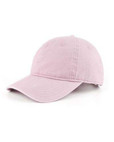 Zylioo XXL Baseball Cap for Big Heads Men Women, Washed Denim Dad Hat - color: Light Pink, size: X-Large-XX-Large