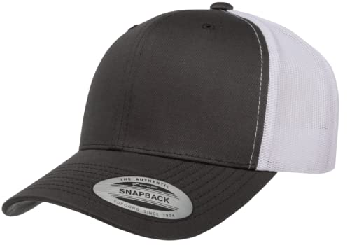 L2K Classics Plain Trucker Mesh Cap Baseball Cap - Mens Hats Trucker Hats for Men - color: Charcoal/White