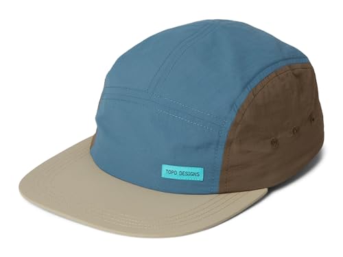 Topo Designs Nylon Camp Hat - color: Stone Blue Block