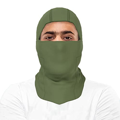 BaHoki Essentials Balaclava Ski Mask - Breathable Thermal Face Cover for Cold Weather - Wind-Resistant Head Gear - style: Green