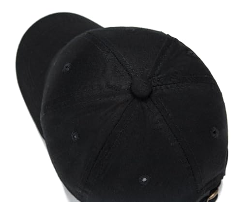 Edoneery Kids Baseball Hat, Adjustable Cotton Cap - color: Black, style: 9-14 Years