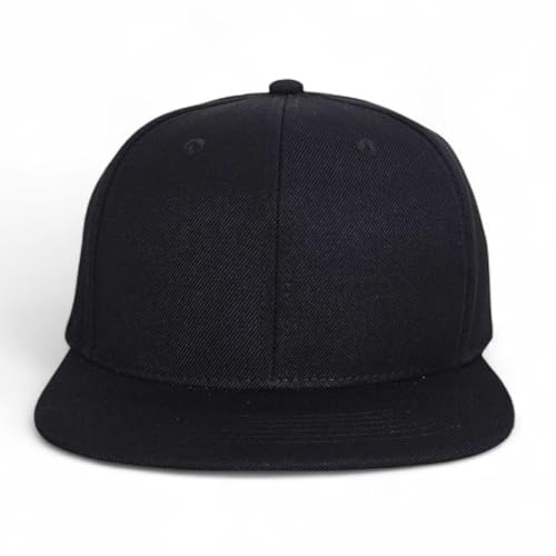 E BY ELIDAN Flat Bill Hat, Structured Flat Brim Baseball Cap for Men - color: Black