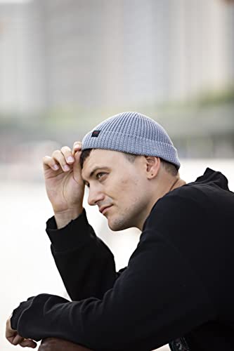 Fisherman Beanie Hats for Men Women,Knit Trawler Skull Cap,Watch Cap,Spring Fall Winter Warm Short Hats - color: (Cotton)-ultimate Gray-m