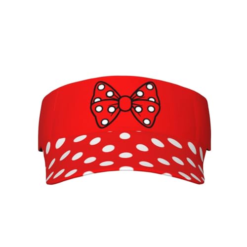 Stylish Visor Cap, Adjustable Lightweight Sun Hat for Men Women Teens - Sports, Beach, Golf, Tennis - color: Polka Dot With Bow 2