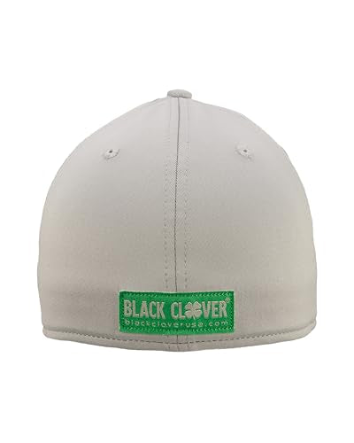 Black Clover Premium Flex Cap - color: 134 - Silver Hat/3d Kelly Green Clover, size: Small-Medium