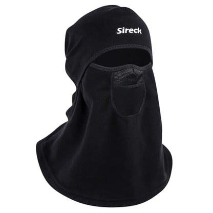 Sireck Cold Weather Balaclava Ski Mask for Men Women, Windproof Fleece Thermal Full Face Mask Winter Gear Neck Warmer for Skiing Motorcycle Hunting Cycling(Black- Classic)