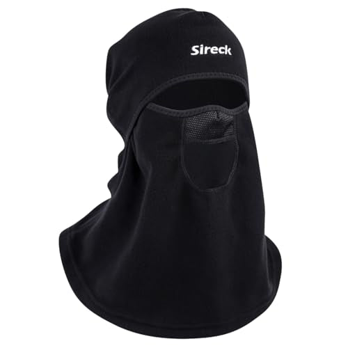 Sireck Cold Weather Balaclava Ski Mask for Men Women, Windproof Fleece Thermal Full Face Mask Winter Gear Neck Warmer for Skiing Motorcycle Hunting Cycling(Black- Classic)