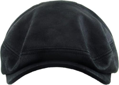 KBETHOS Leather Ascot Made in USA Ivy Collection Classic Newsboy Caps - color: (C) Faux Leather - Black, size: Large-X-Large