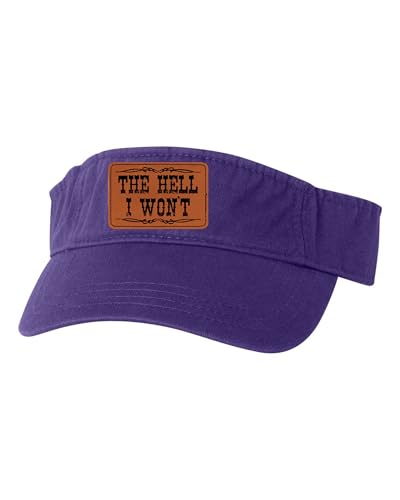 Go All Out The Hell I Won't Bucket Ponytail Visor Embroidered Cap Dad Hat - color: Purple