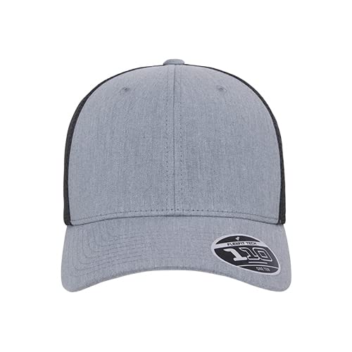 Flexfit 110 Mesh Cap One Size - color: Heather/Black, size: One Size