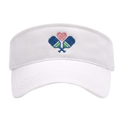 Embroidered Adjustable Sun Visor for Women Men Outdoor Golf Tennis - color: Pickleball Navy