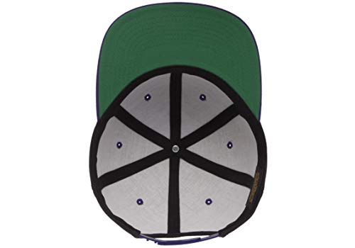 Flexfit Unisex Adult Yp Classics Premium Snapback Cap – 2-Tone - color: Black/Purple