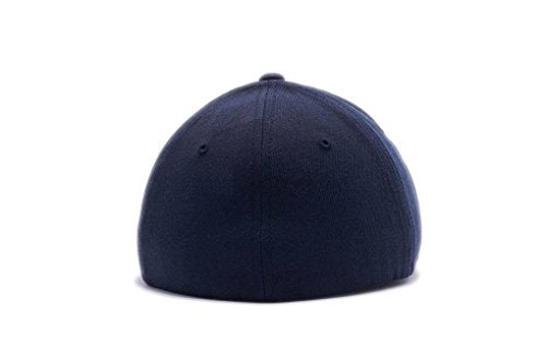 G&B Red Thin Red/Blue Line Spartan Helmet & Distressed Skull Flex Baseball Cap. Embroidered. 6277/6477 Flex Baseball Hat - color: Dark Navy, size: Large-X-Large