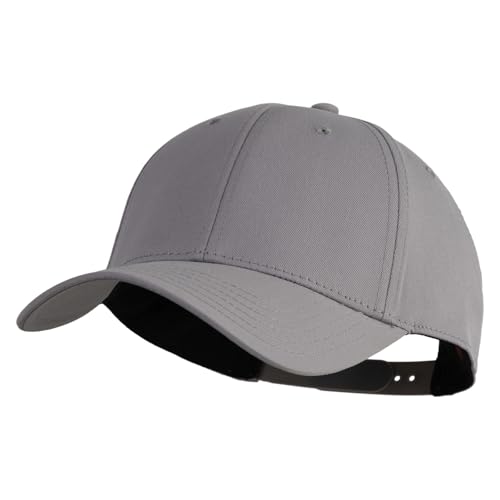 e4Hats.com 6 Panel Low Profile Structured Baseball Cap - color: Grey