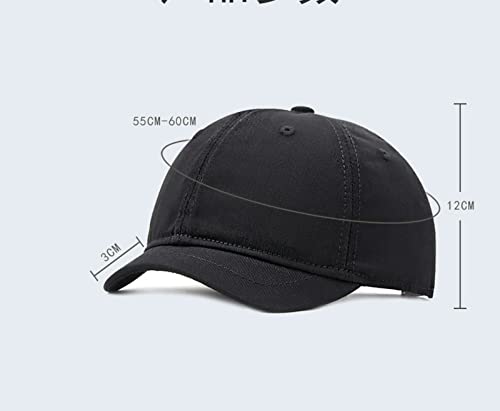 Faringoto Men's Cotton Short Brim Baseball Cap Casual Peaked Cap Ladies Versatile Equestrian Sun Hat - color: 01-black