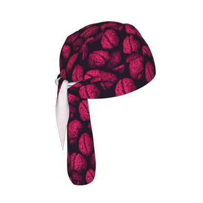 Adjustable Cycling Cap, Quick Dry Sports Bandana Skull Cap Helmet Liner - color: Funny Brain