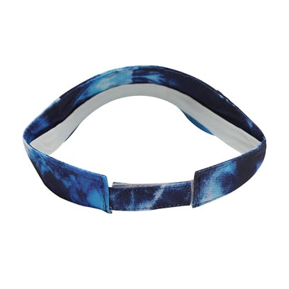 ZLYC Print Sports Sun Visors for Women Girls - color: Tie Dyed Navy