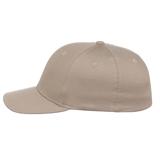 Lids Blank All Star Classic Structured Stretch Fitted Baseball Cap – Curved Bill Hat for Men and Women - color: Khaki, size: Small-Medium