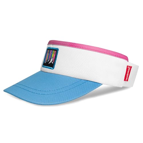 Headsweats Unisex Adult Lightweight Performance Running Sun Visor - color: White/Colorado Rad