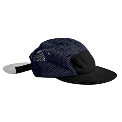 FASHIXD Mesh 5 Panel Runner Hat for Men Flat Brim Quick Dry Running Hat - color: Blue