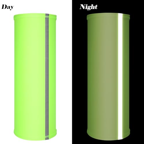 SATINIOR 4 Pcs Neck Gaiter Face Mask for Men, High Vis - color: Bright Colors