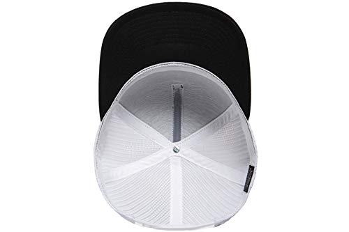 Yupoong Men's Yp Classics 5-Panel Retro Trucker Cap-2-tone - color: Black/White