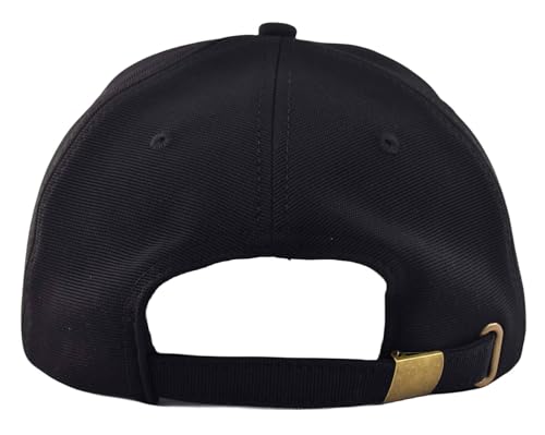 TSSGBL Men's Plain Baseball Hat - OSFM & XXL Big Head Fit，Adjustable Structured Ball Cap with Reflective Sandwich Brim - color: Black, size: Medium-Large