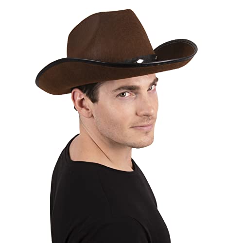 Kangaroo Western Style Wide Brim Felt Cowboy Hat for Men for Cosplay Events