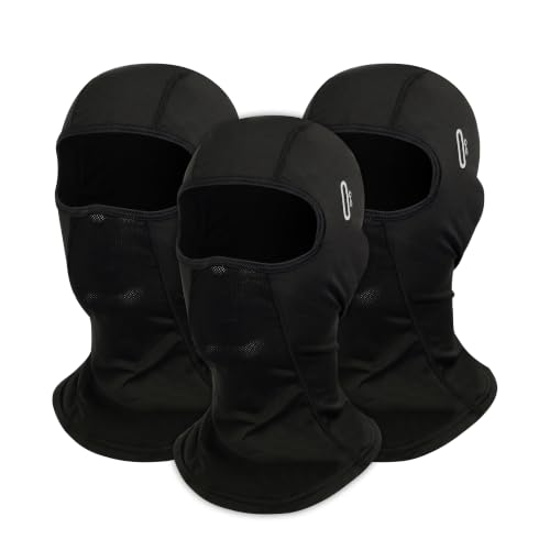 Balaclava Ski Mask for Men Women Velvet-Lined Full Head Cover Neck Gaiter - color: Ylr1-black+blacknavy