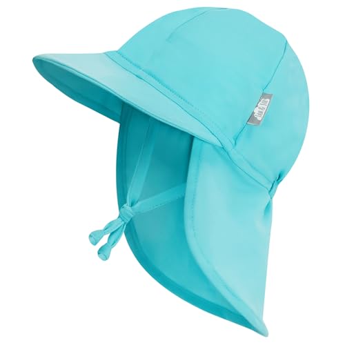 JAN & JUL Baby Sun-Hat with Neck Flap for Swimming - color: Lagoon, size: 6-24 Months