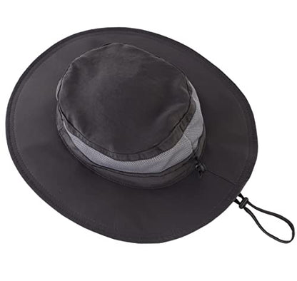 Connectyle Men's Breathable UPF 50+ Sun Hat Packable UV Protection Bucket Hat for Fishing Hiking Camping Safari Beach Golf - color: Dark Grey