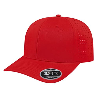 Cap America i8533 Flexfit 110 Performance 6-Panel Adjustable Snapback Cap - color: Red