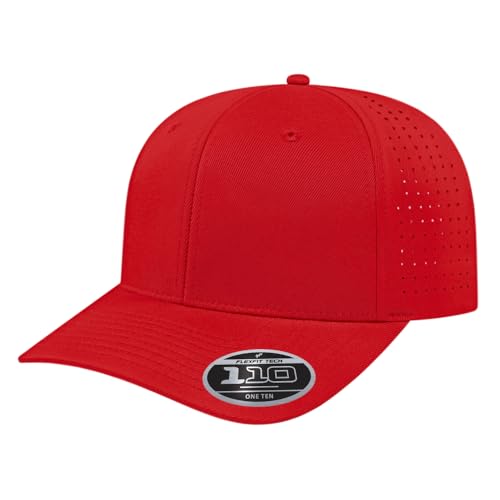 Cap America i8533 Flexfit 110 Performance 6-Panel Adjustable Snapback Cap - color: Red