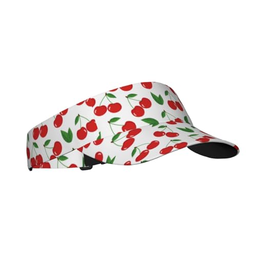 Sports Sun Visor Hats Adjustable Men Women Lightweight Packable Cooling Empty Top Visor Hat for Running, Tennis, Golf - color: Cherry Red, size: 1-2