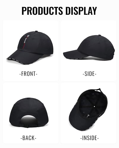 CLAPE Outdoor Sun Visor Hats Lightweight Waterproof Breathable Sports Hat UPF50+ Ultra Thin Cooling Baseball Hats - color: Cp13-black