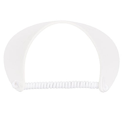 MG Women's Cotton Solid String Sun Visor Hat - color: White
