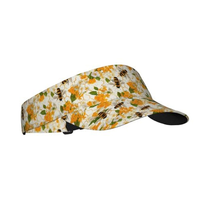 Unisex Adjustable Sports Sun Visor - color: Bees