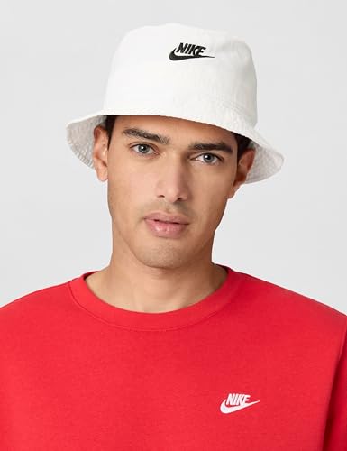 Nike Unisex Adult Apex Futura Washed Bucket Hat | Mens and Womens - color: White/Black, size: Large